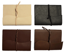 Leather Tie Journals in four colors