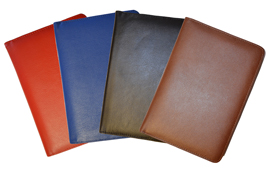 Leatherbound Refillable Covers in black and british tan